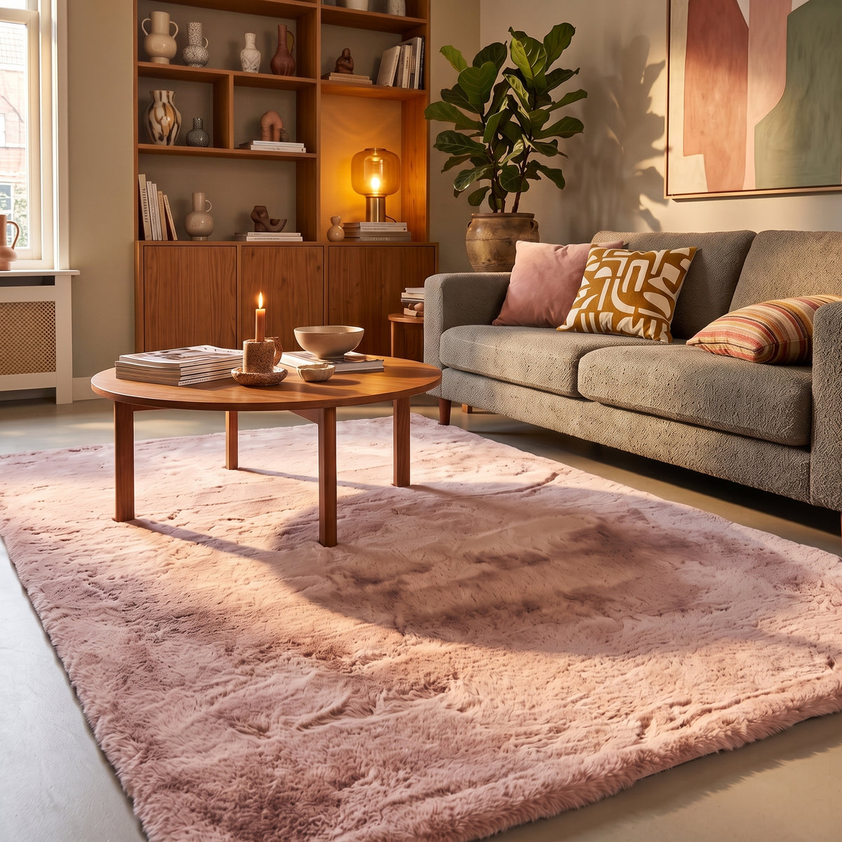 Tapis doux à poils longs - Comfy Supreme Rose