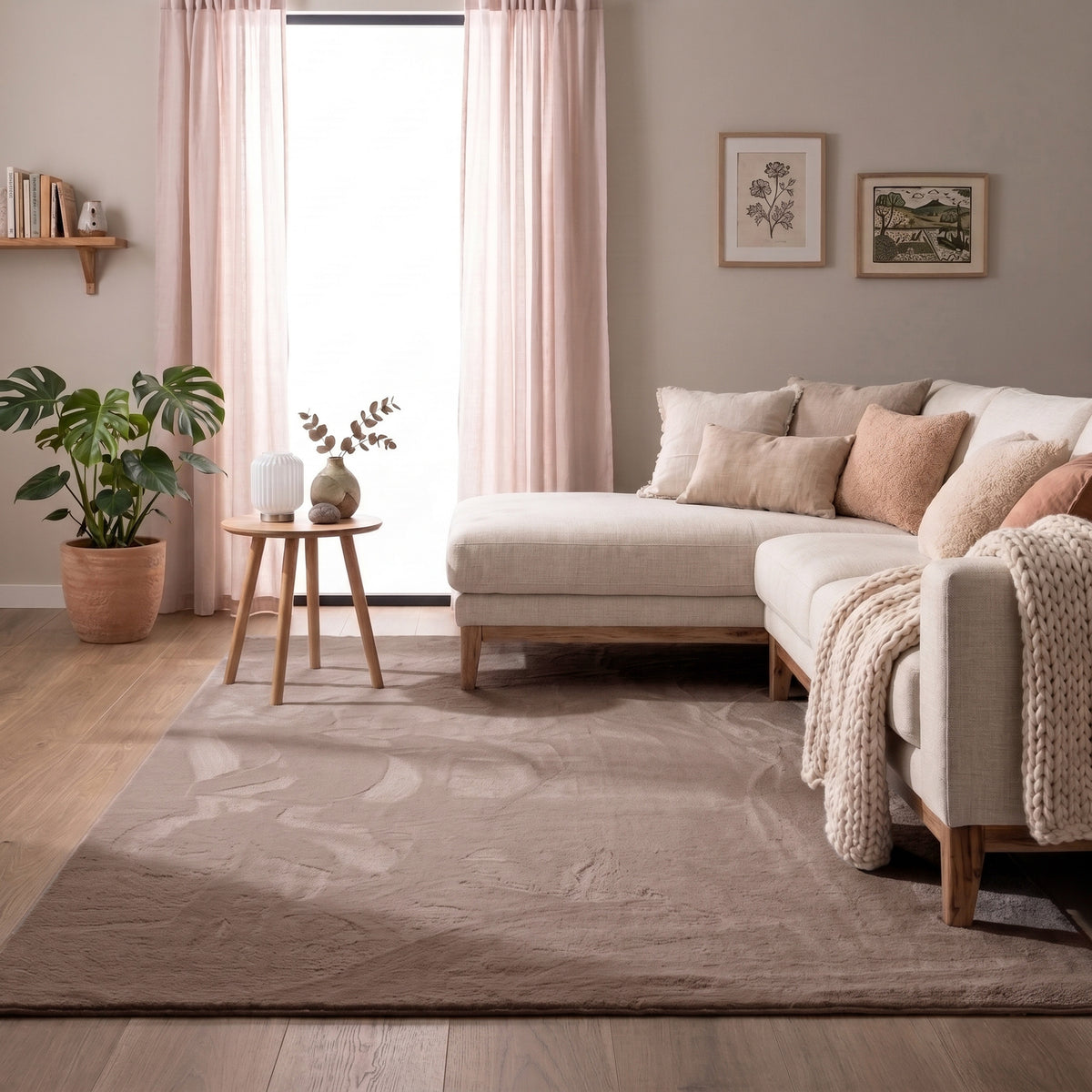 Soft Low-Pile Rug - Cozy Taupe